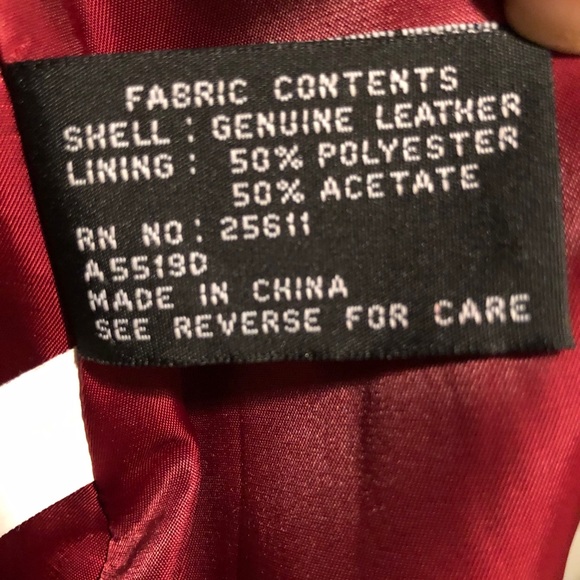 Red Leather Avanti Jacket - Picture 7 of 8